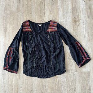 Womens Billabong Black Stitched Blouse - S